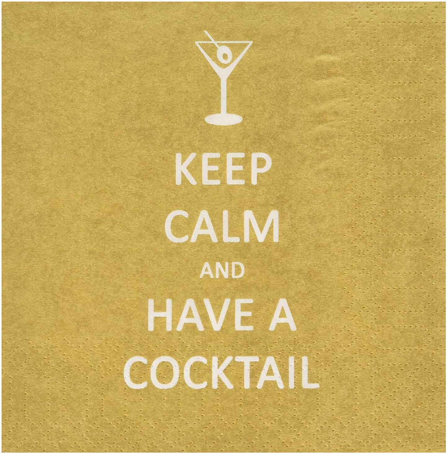 Paperproducts Design 20-Pack Keep Calm Cocktail Paper Cocktail Napkins