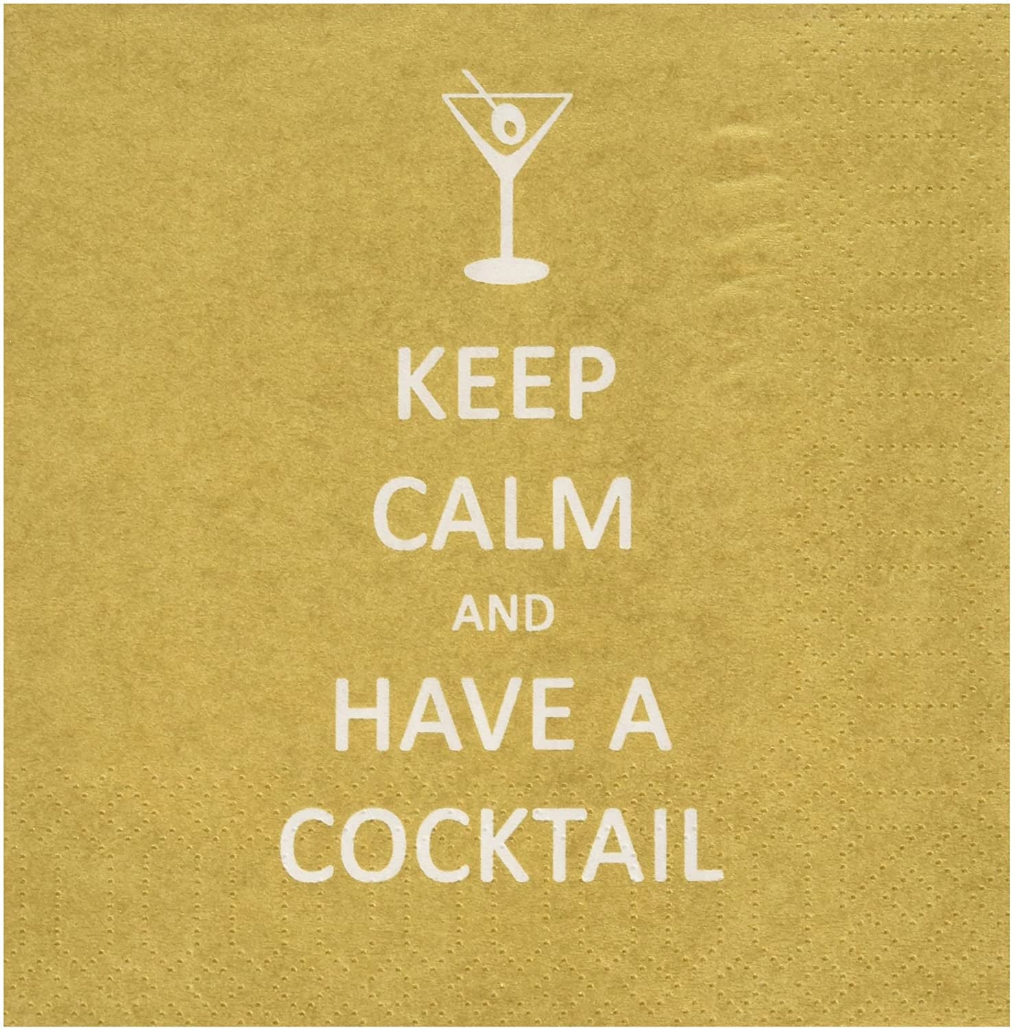 Paperproducts Design 20-Pack Keep Calm Cocktail Paper Cocktail Napkins