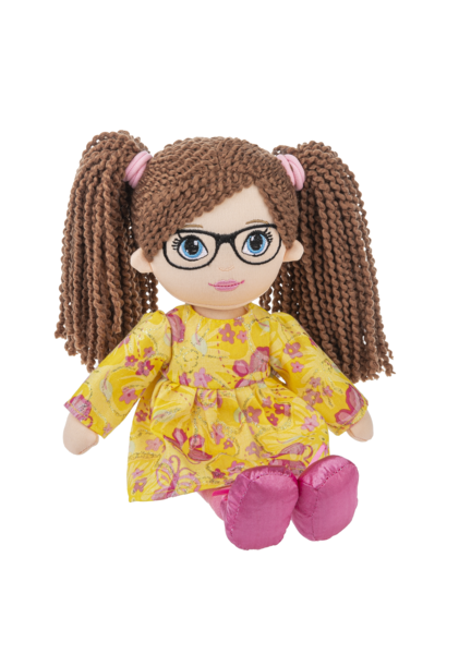 Girls Fun & Trendy This is Me! Abigail Plush Toy Doll with Glasses, 12" (H14938)