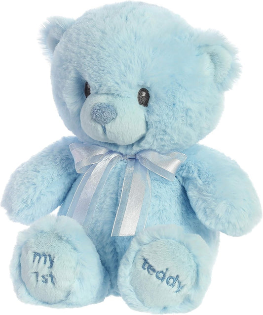 Aurora Ebba 12" My First Teddy Blue Plush Stuffed Animal Toy