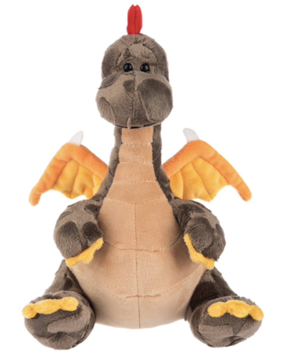 Ganz Dream Dragon Brown & Red w Wings Plush Stuffed Animal Toy,  9.5" - Flamey