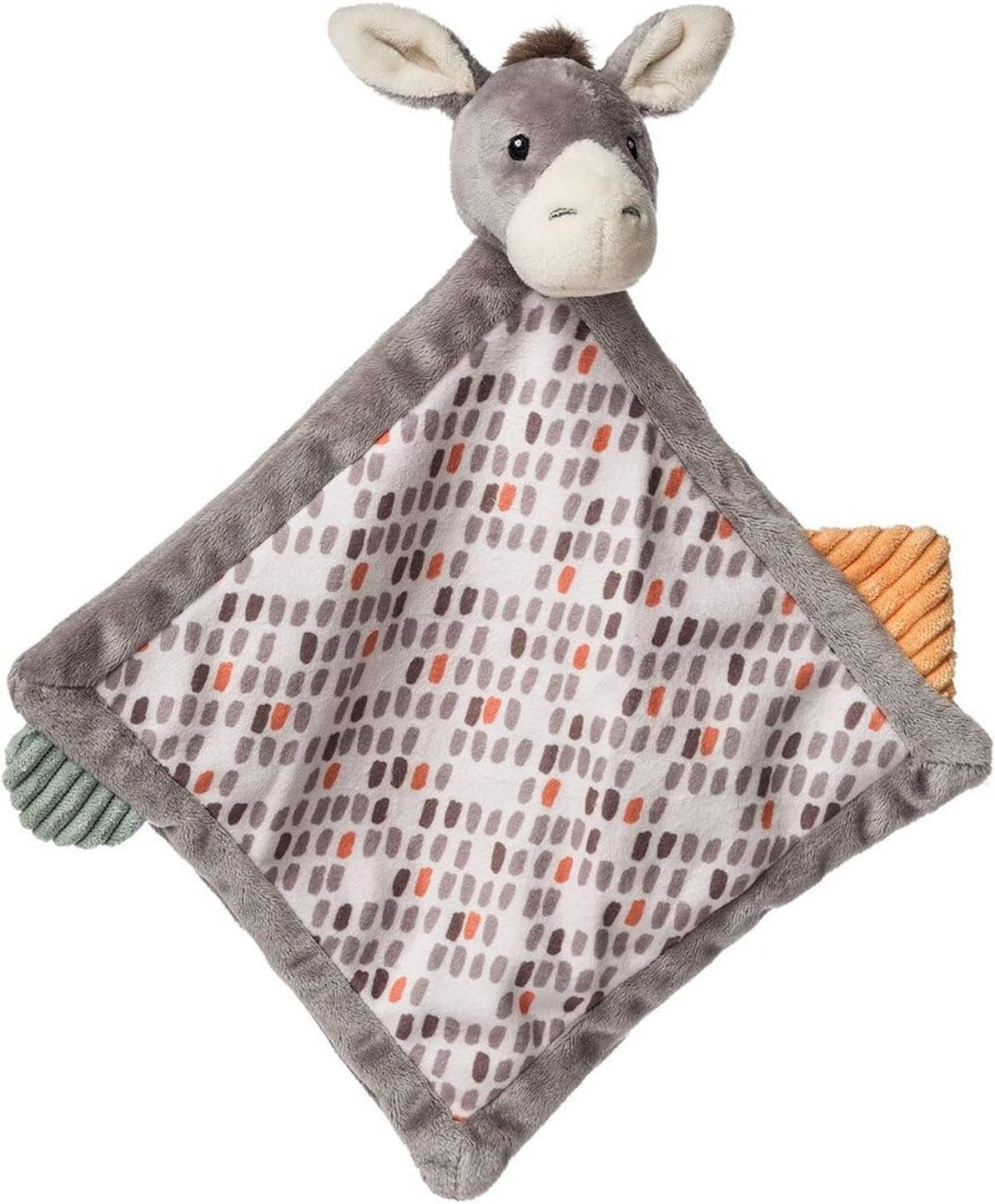 Taggies Charcter Blanket Plush Soft Snuggle Toy w/Tags, 12-Inches, Dusty Donkey