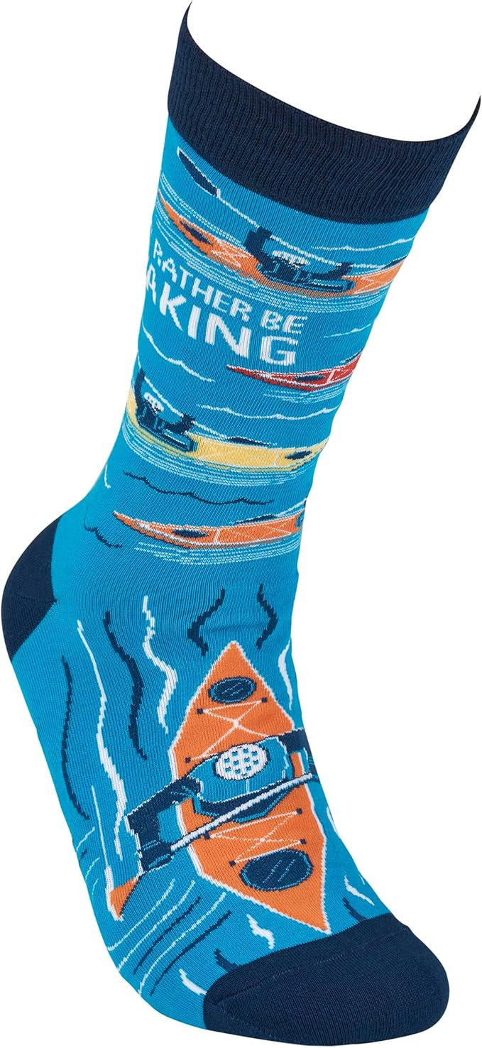 Primitives by Kathy - I'd Rather Be Yakking Unisex Socks, One Size