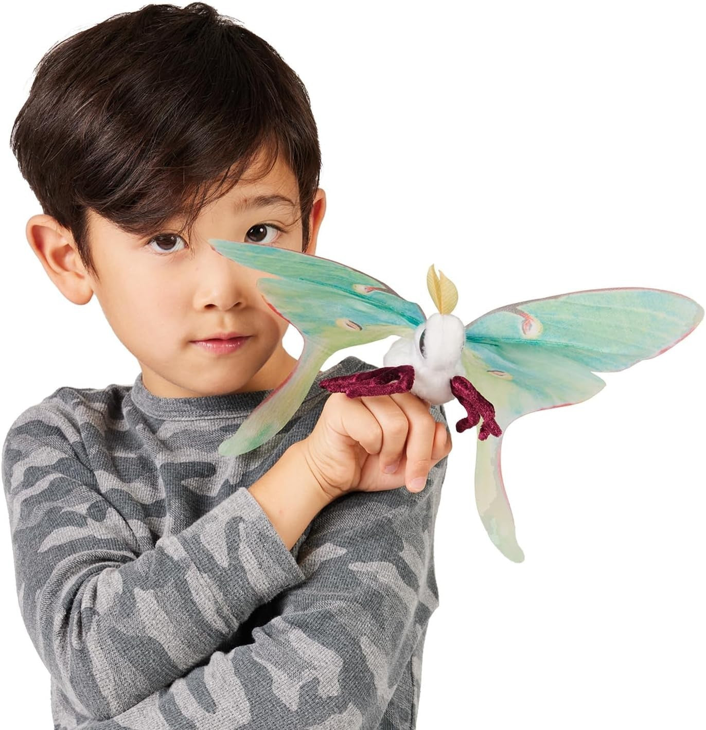 Folkmanis Mini Luna Moth Finger Puppet