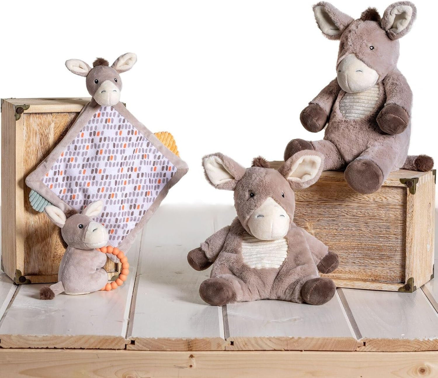 Mary Meyer Lovey Stuffed Animal Plush Soft Snuggle Toy, 13", Dusty Donkey