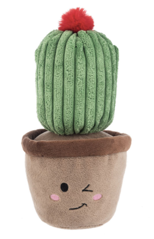 Ganz Whimsical Cactus Red Pom Pom Tall & Straight Plush Stuffed Animal Toy,  9"