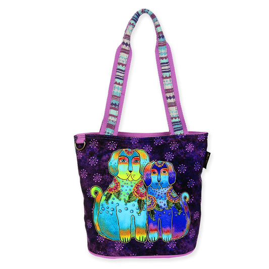 Laurel Burch Amigos De Colores Dog Friends Medium Tote, 11" x 6" x 10.25"