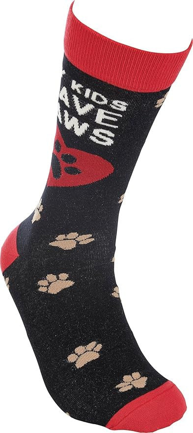Primitives by Kathy - My Kids Have Paws Unisex Socks, One Size