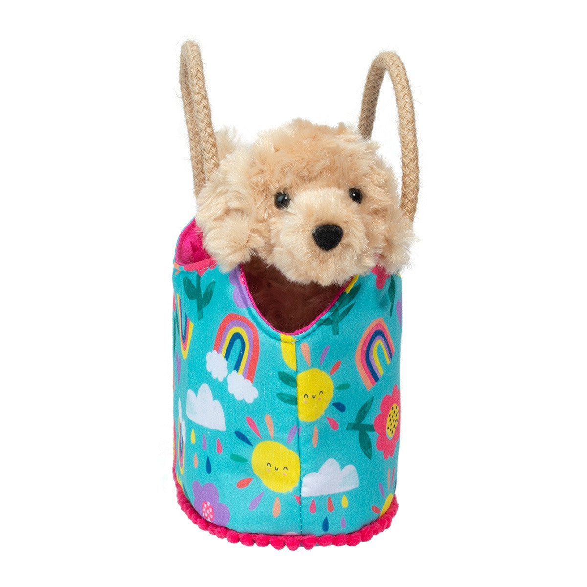 Douglas Happy Day Sassy Sak with Golden Retriever  Plush Stuffed Animal Toy, 7"