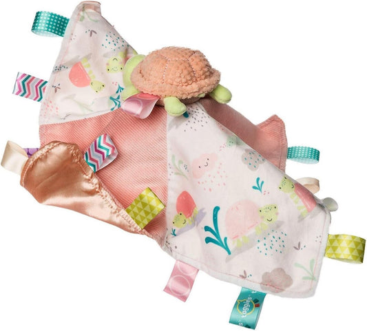 Taggies Soothing Sensory Stuffed Animal Security Blanket with Tags, Tippy Turtle