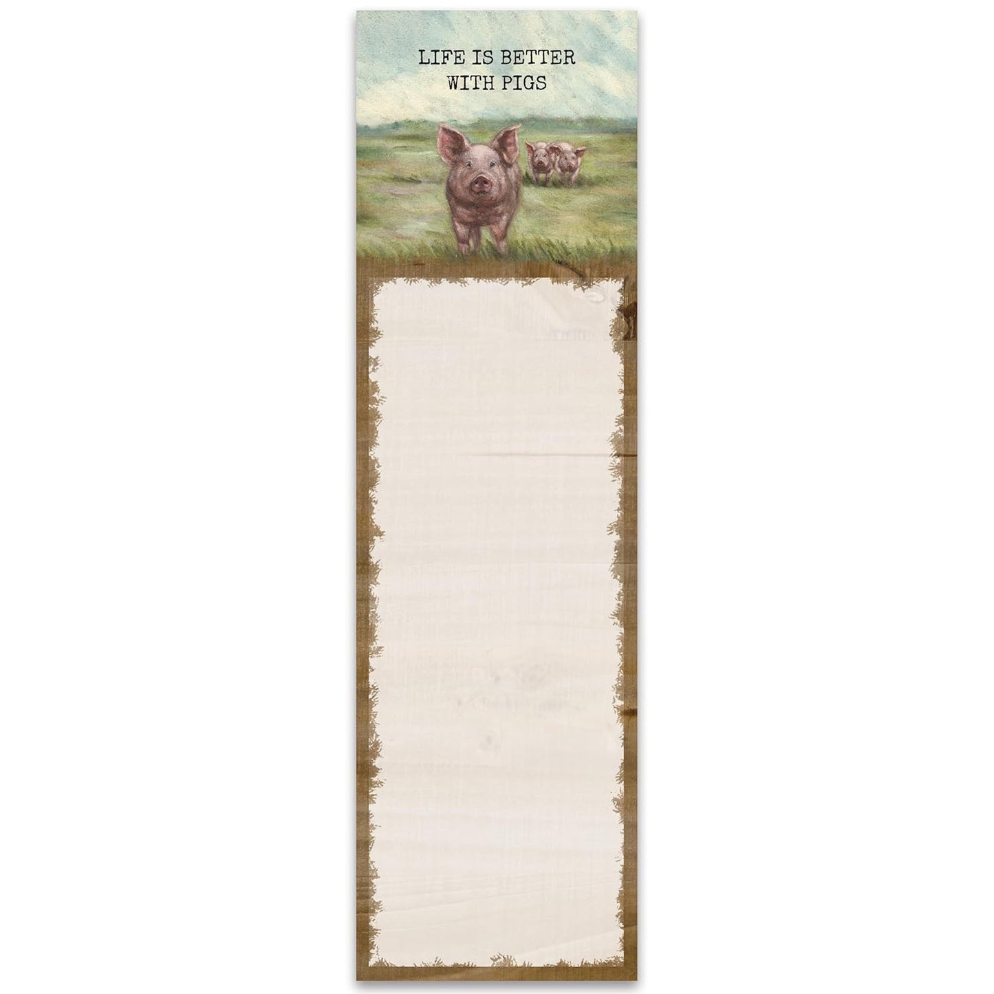 Primitives by Kathy - "Life is Better With Pigs" List Pad
