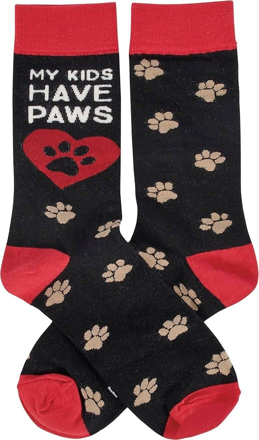 Primitives by Kathy - My Kids Have Paws Unisex Socks, One Size