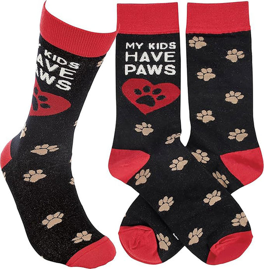Primitives by Kathy - My Kids Have Paws Unisex Socks, One Size