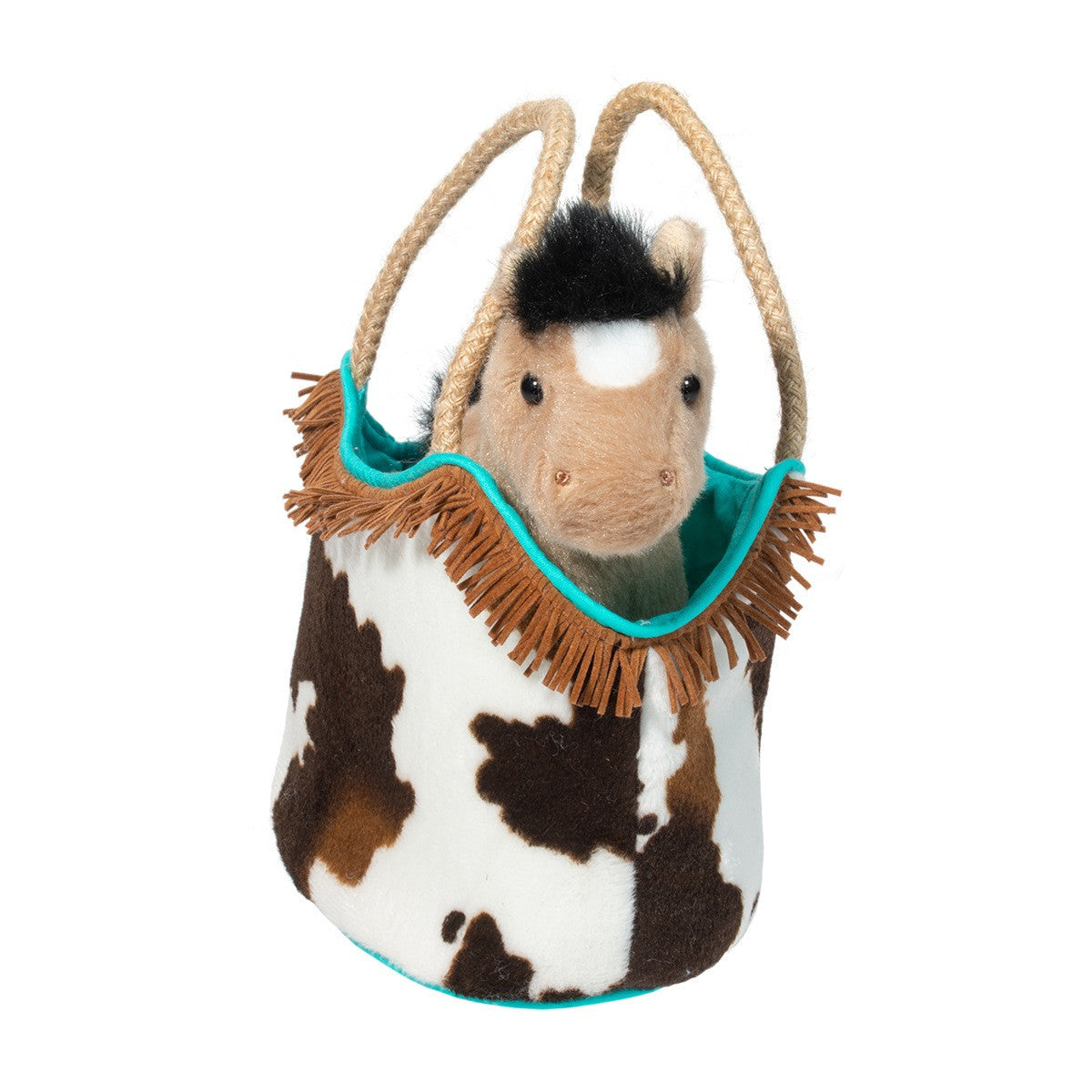 Douglas Western Sassy Sak Tote with Bucksin Horse Plush Stuffed Animal Toy, 7"