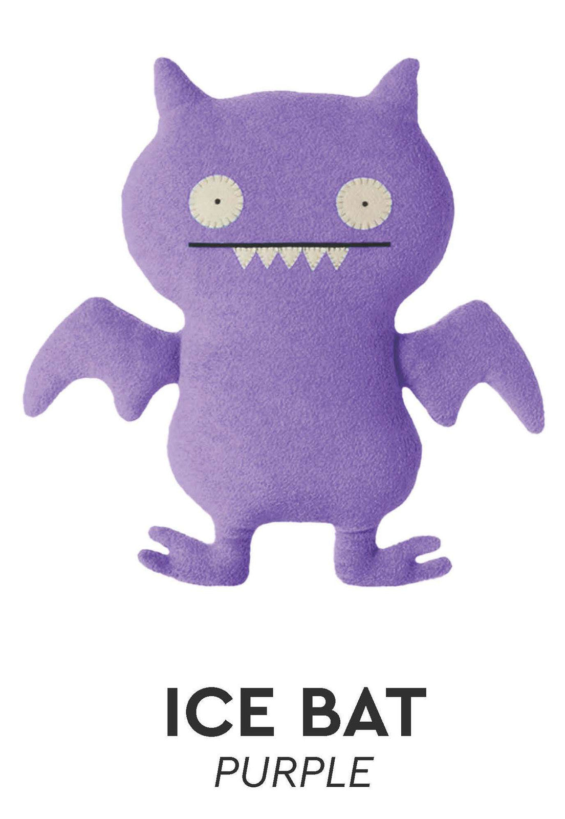 Classic Plush Ugly Doll, Ice Bat Purple 12" Stuffed Animal Toy