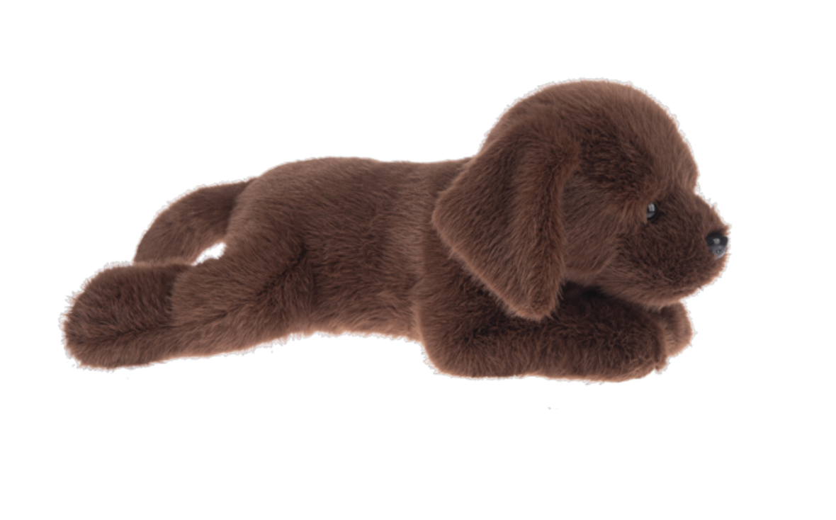 Hands on Ganz Biscuit Dog Chocolate Labrador Dog Plush Stuffed Animal Toy, 14"