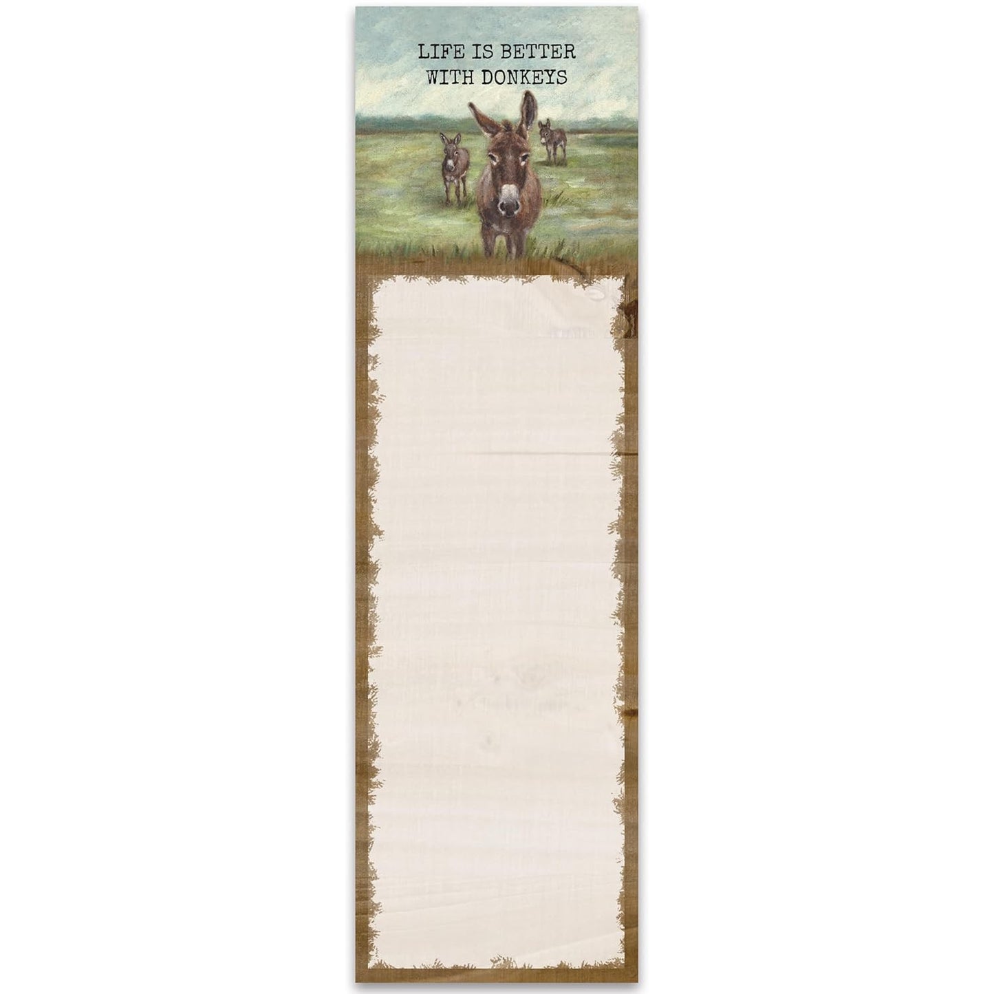 Primitives by Kathy - "Life is Better With Donkeys" List Pad