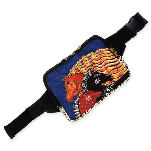 Sun'N'Sand Laurel Burch Neoprene Body Wrap and Belt Bag- Midnight Mares, Horses