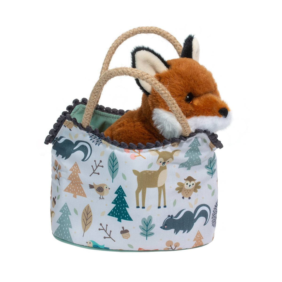 Douglas Magical Forest Sassy Sak with Sitting Fox Plush Stuffed Animal Toy, 7"