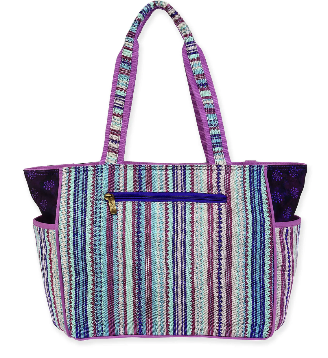 Laurel Burch Amigos De Colores Dog Friends Large Shoulder Tote Bag, 19"x7"x12"