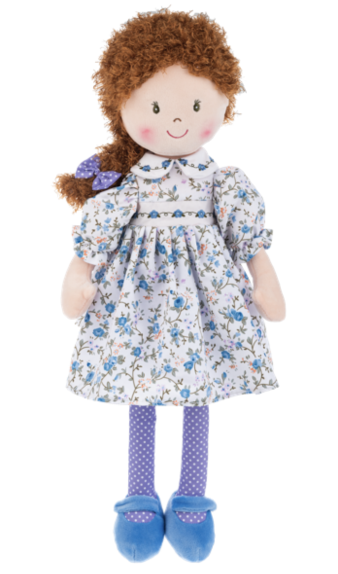 Ganz Lucy Plush Stuffed Toy Rag Doll with Brown Hair, 20 inches
