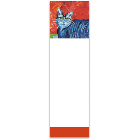 Primitives by Kathy - Colorful Blue Cat List Pad