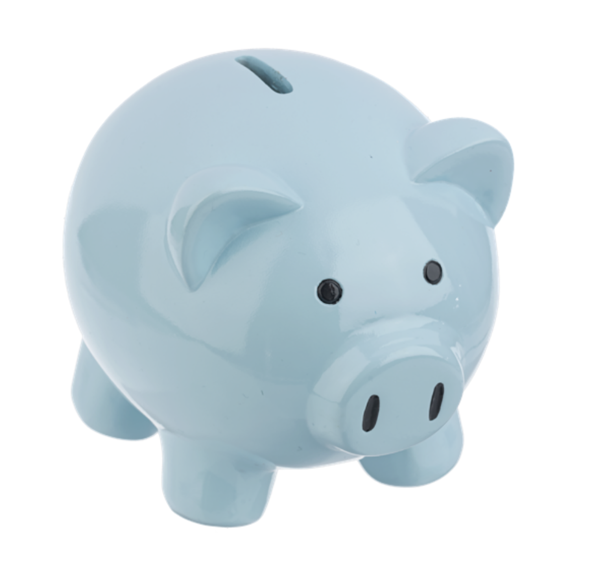 Ganz Blue Pig Money Bank, 6-inch Length, Pink, Polyresin