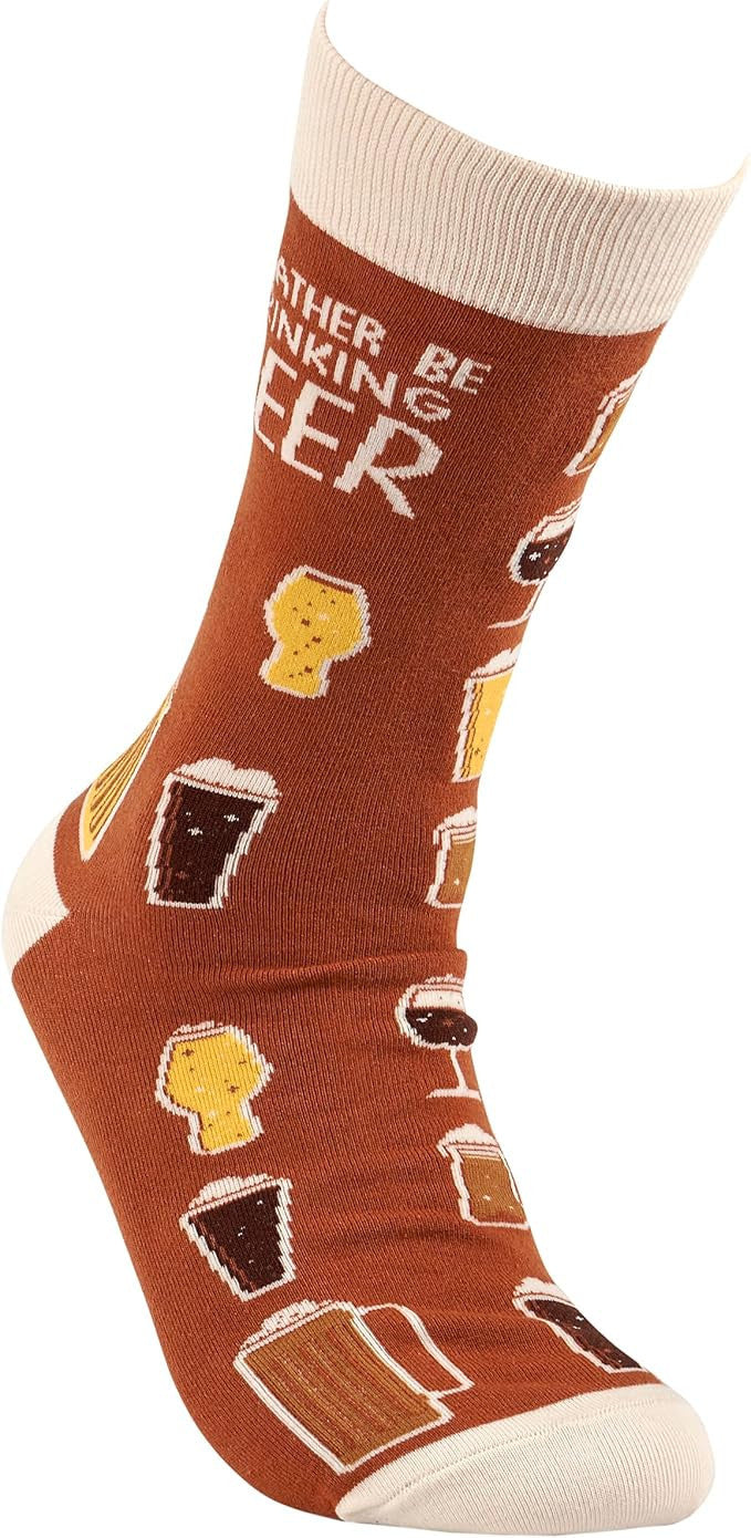 Primitives by Kathy - I'd Rather Be Drinking Beer Unisex Socks, One Size