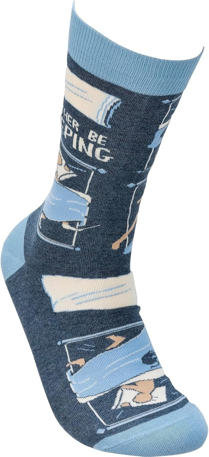 Primitives by Kathy - I'd Rather Be With My Cat Unisex Socks, One Size
