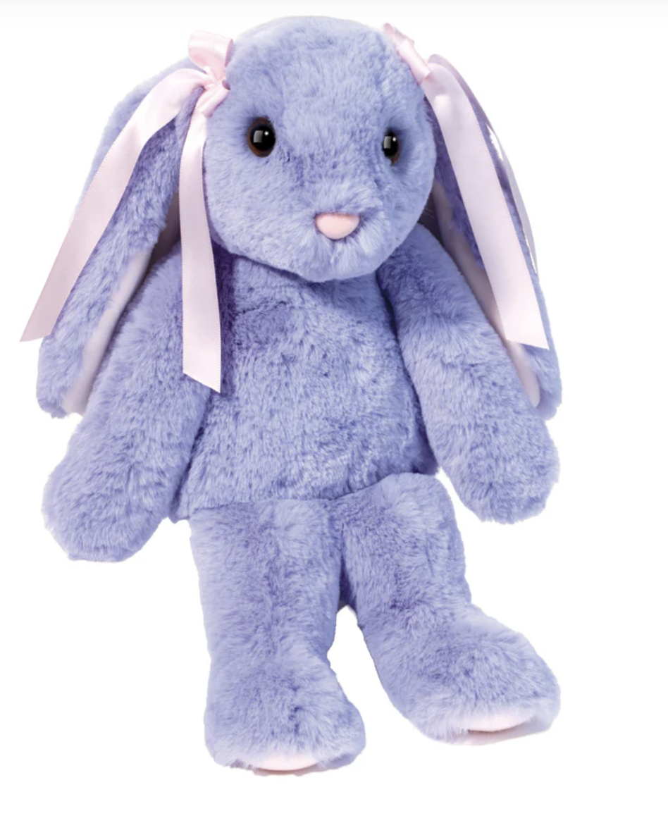 Douglas Violet Floppy Bunny Plush Stuffed Animal, 8 inches sitting