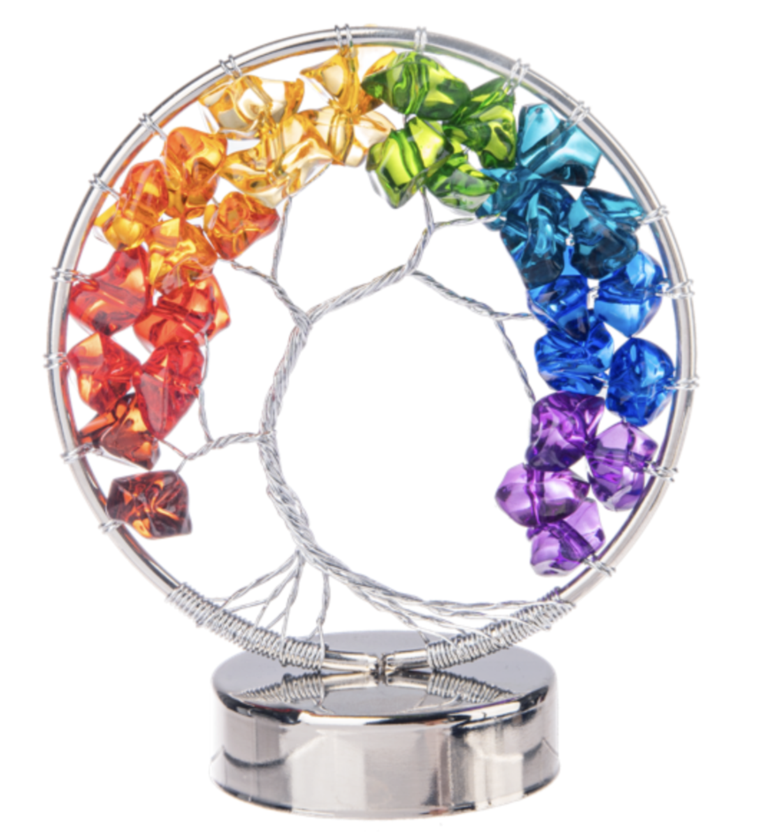 Ganz Acrylic Standing Rainbow Tree of Life, 3.34" high