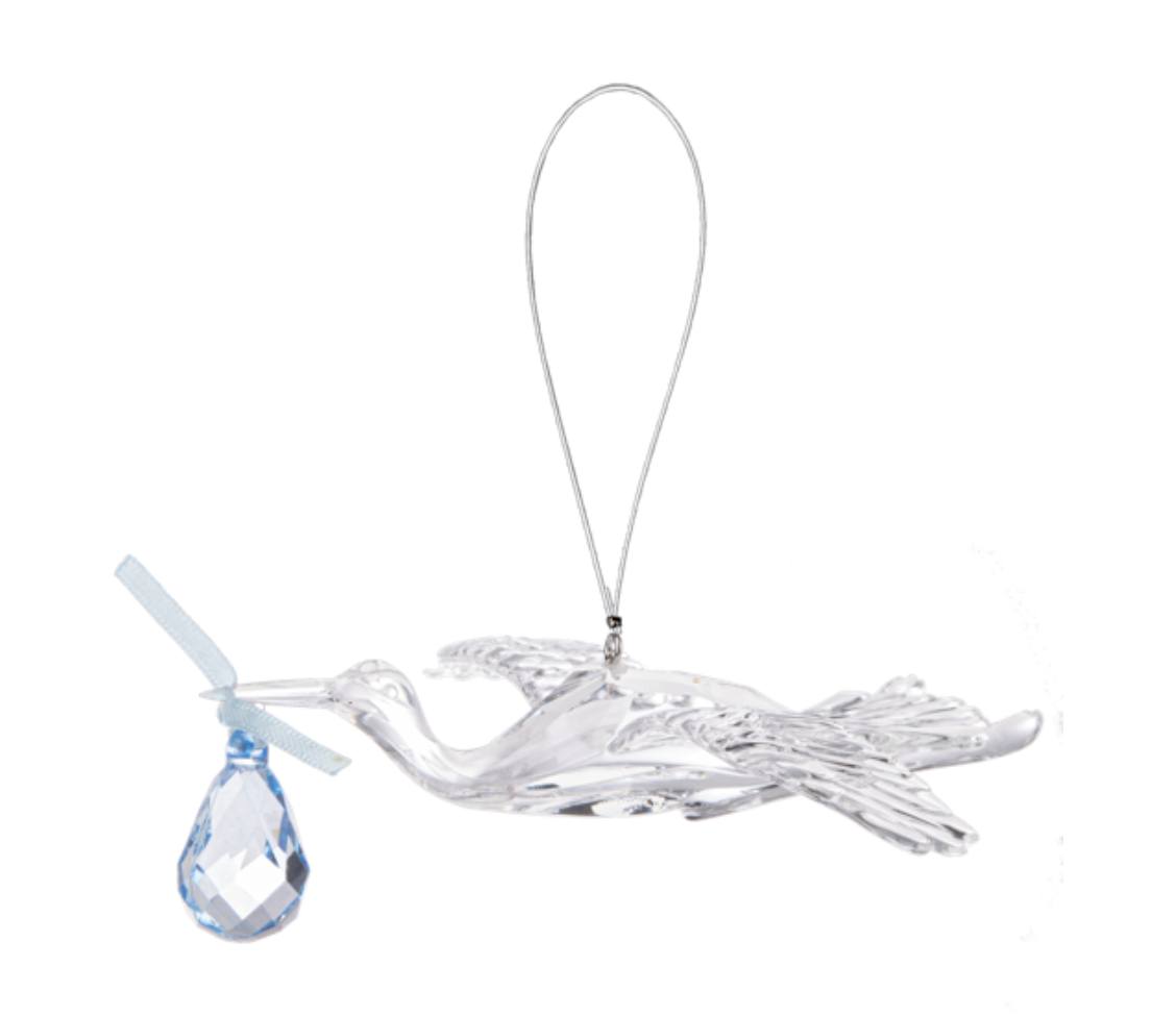 Crystal Expressions Ganz Blue Stork Ornament Ornament , ACRY-1167