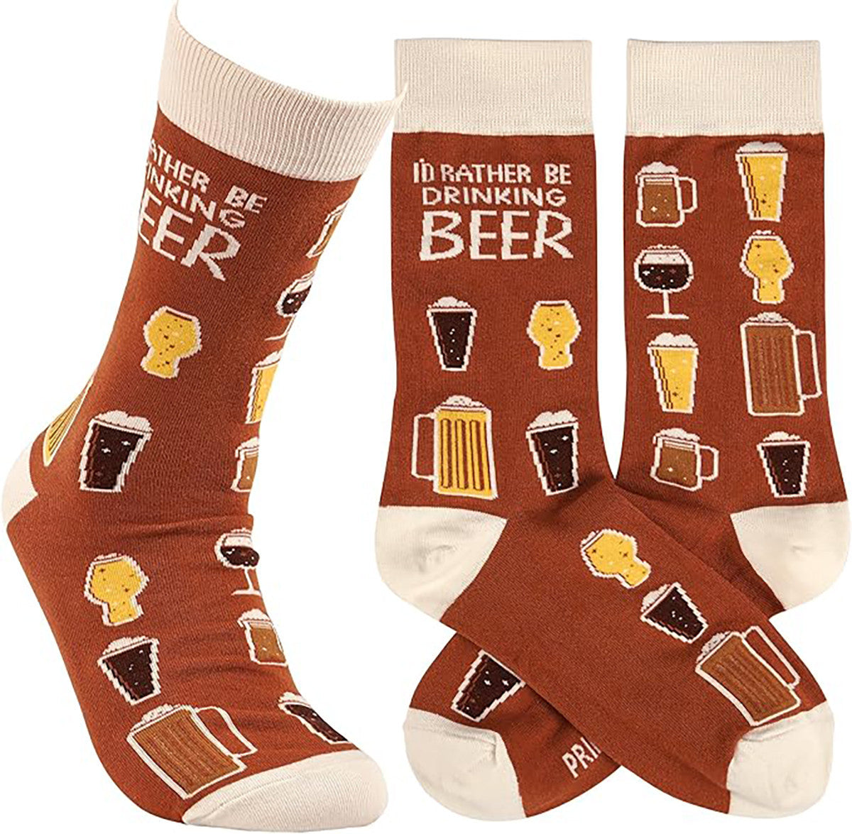 Primitives by Kathy - I'd Rather Be Drinking Beer Unisex Socks, One Size