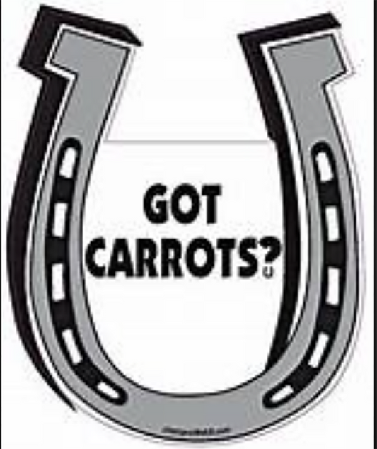 Got Carrots?  Horseshoe Magnet for Car or Trailer