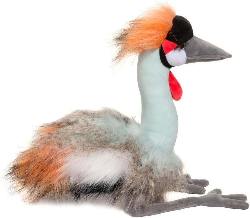 Douglas Nia African Crowned Crane Plush Stuffed Animal, 12" tall