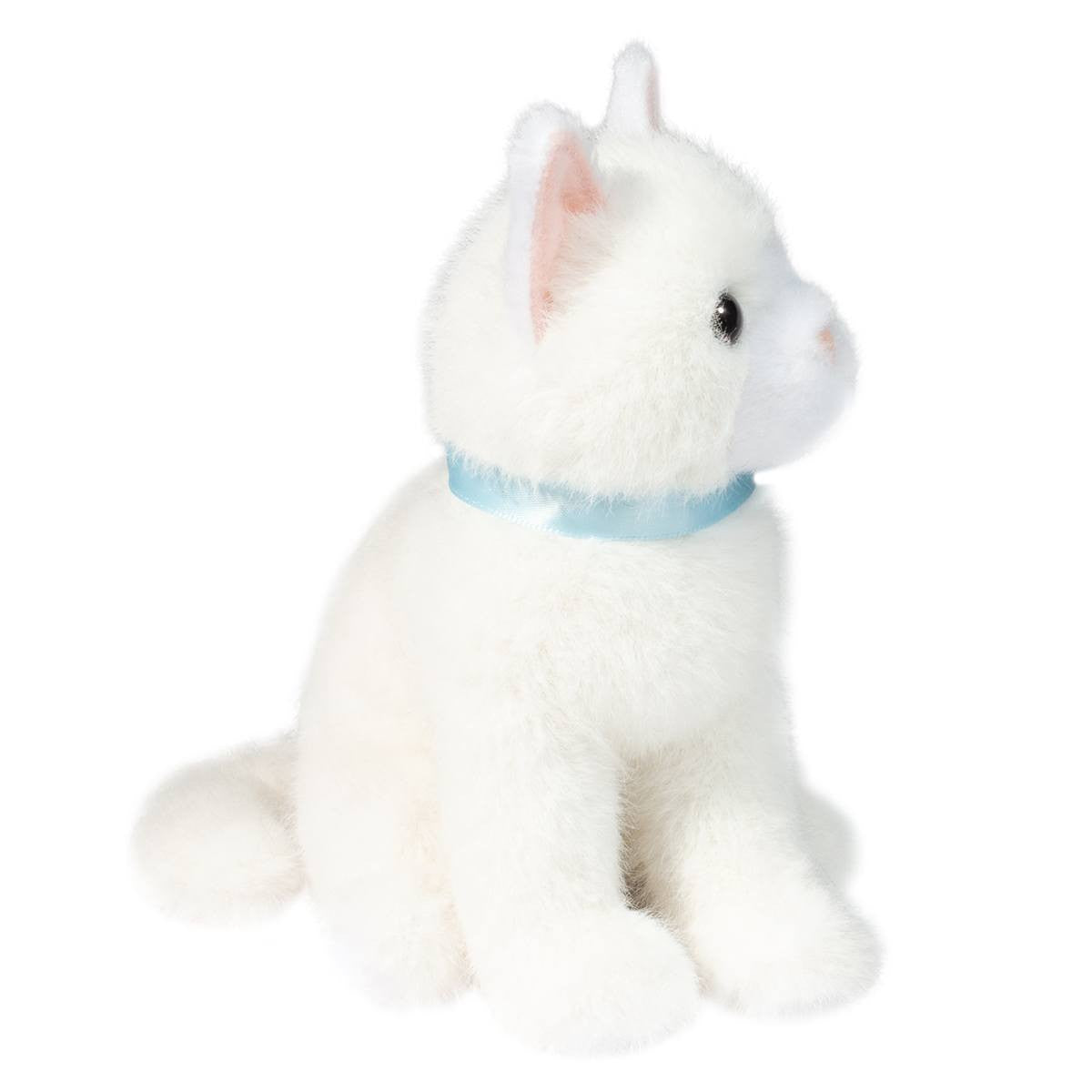 Douglas Toys Mini White Cat Plush Stuffed Animal Toy, 6"