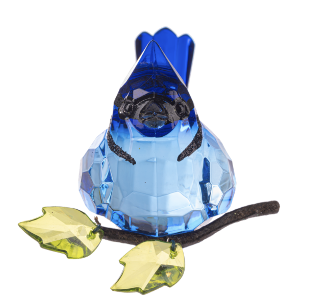 Ganz Acrylic Sitting Blue Jay Figurine 2.5"