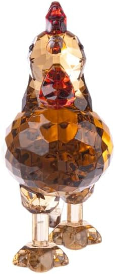 Ganz Crystal Expressions Decorative Rooster Figurine, Faceted Design, 3.5" high