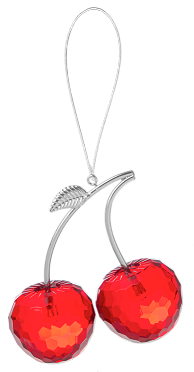 Crystal Expressions Ganz Cherry Ornament, ACRY-1164, 3" W. x 3 1/4" L.