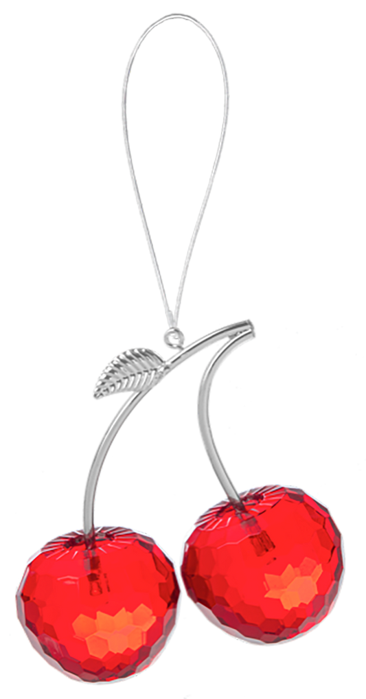 Crystal Expressions Ganz Cherry Ornament, ACRY-1164, 3" W. x 3 1/4" L.