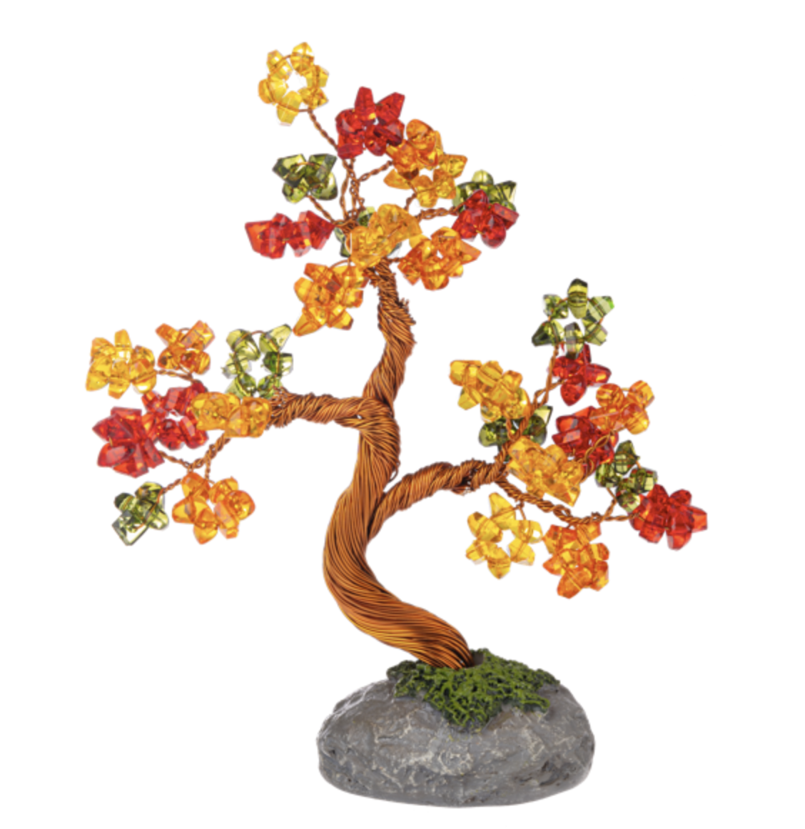 Ganz Crystal Expressions Acrylic Autumn Leaves Beaded Tree Figurine, 5.25"