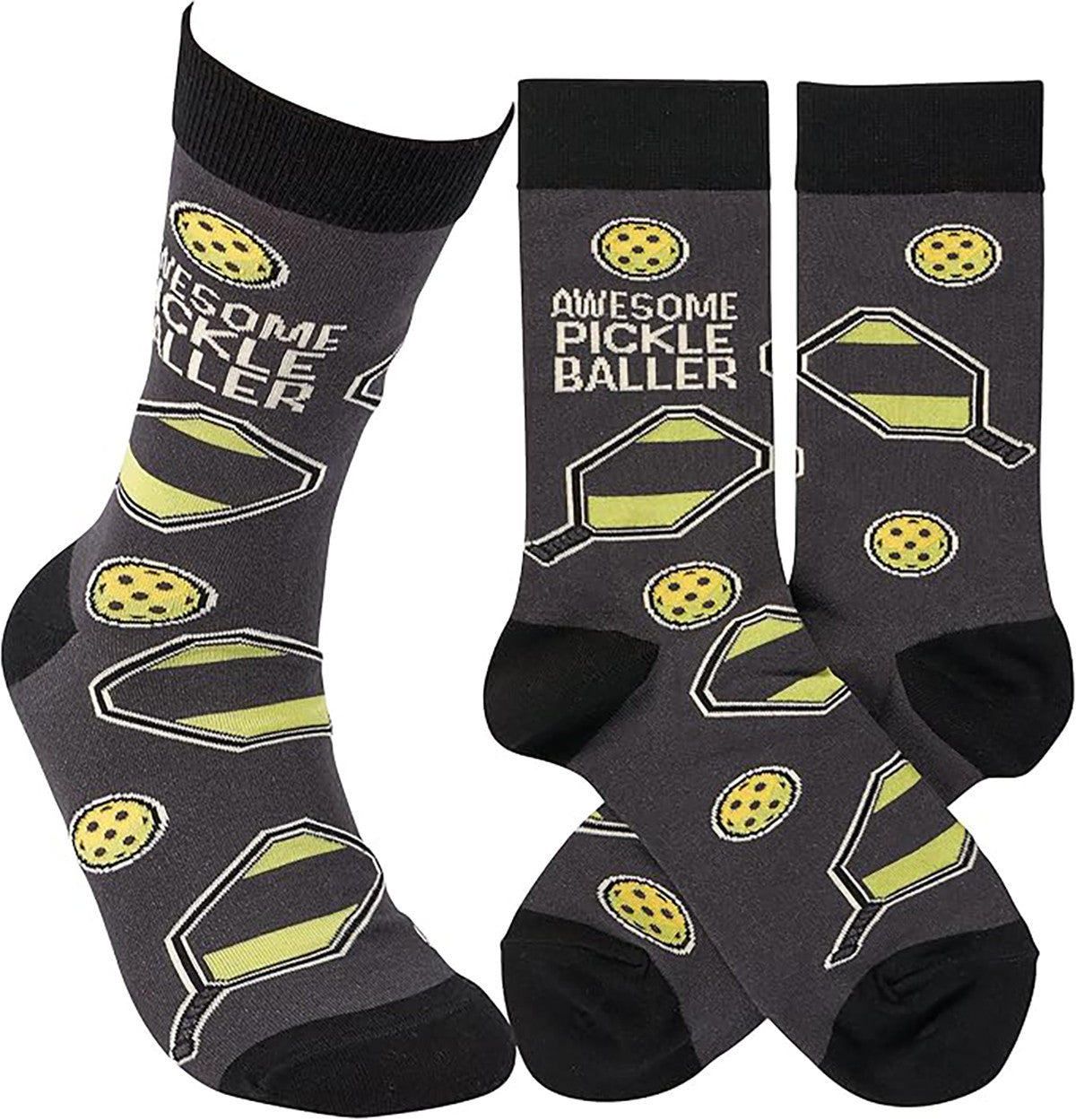 Primitives by Kathy Awesome Pickleballer Socks, One Size, Unisex