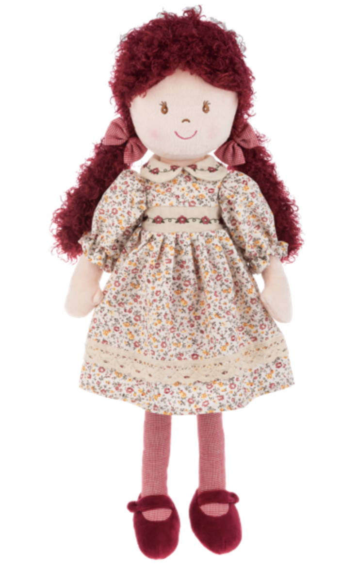 Ganz Amelia Plush Stuffed Toy Rag Doll with Purple Hair, 20 inches