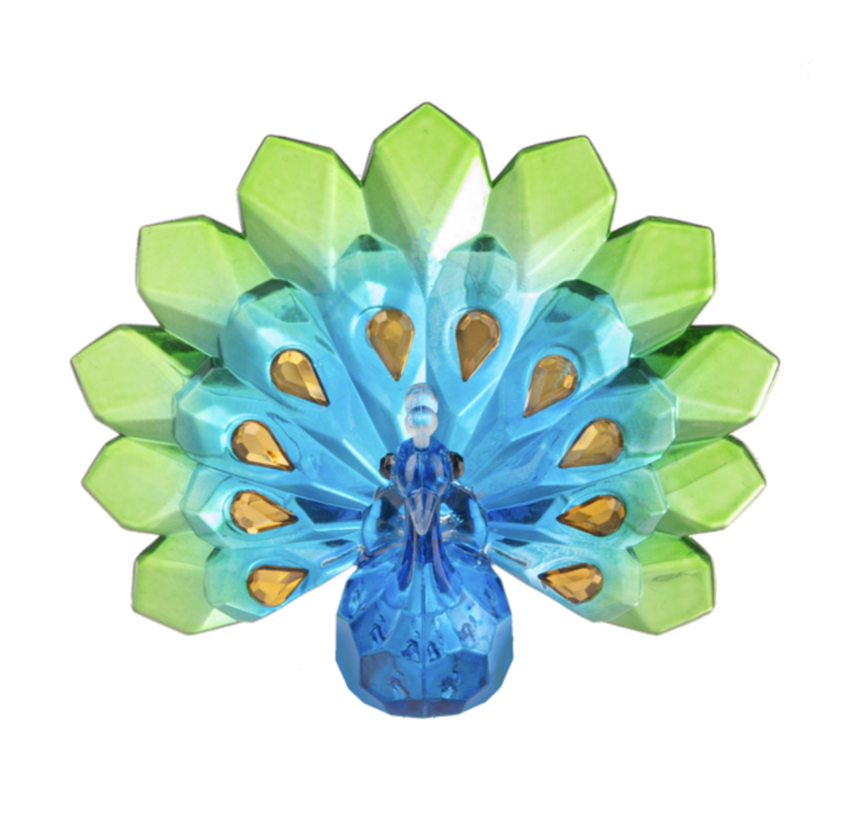 Ganz Crystal Expressions Decorative Peacock Figurine, Blue & Green Acrylic Gems