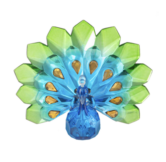 Ganz Crystal Expressions Decorative Peacock Figurine, Blue & Green Acrylic Gems